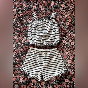 Striped Tank and Shorts Set